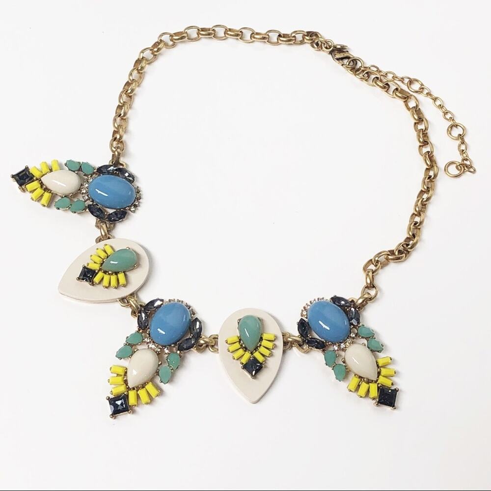 J. Crew Lucite Cluster Teardrop Statement Necklace